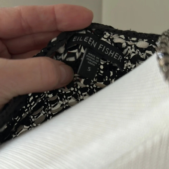 Eileen Fisher black & white sweater - gorgeous, EUC, Size Small - Picture 6 of 6